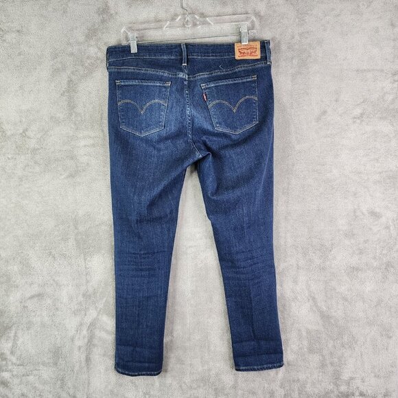 Men's LEVI'S 711 Blue Denim Jeans Skinny Dark Wash Mid Rise Size 31 - Picture 9 of 15